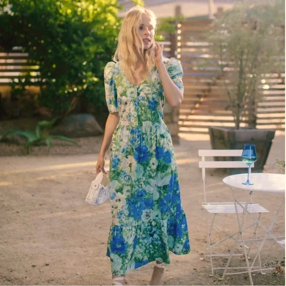 Tuckernuck EUC corgi Jardin de Fleurs Violetta Dress Floral Dress medium